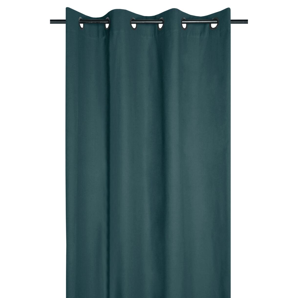 Vorhang aus Baumwolle (135 x 240 cm) Duo Sturmblau