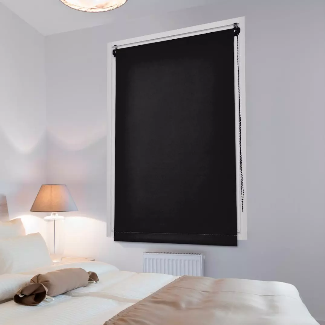 Store enrouleur occultant (45 x 90 cm) Uni Noir 1