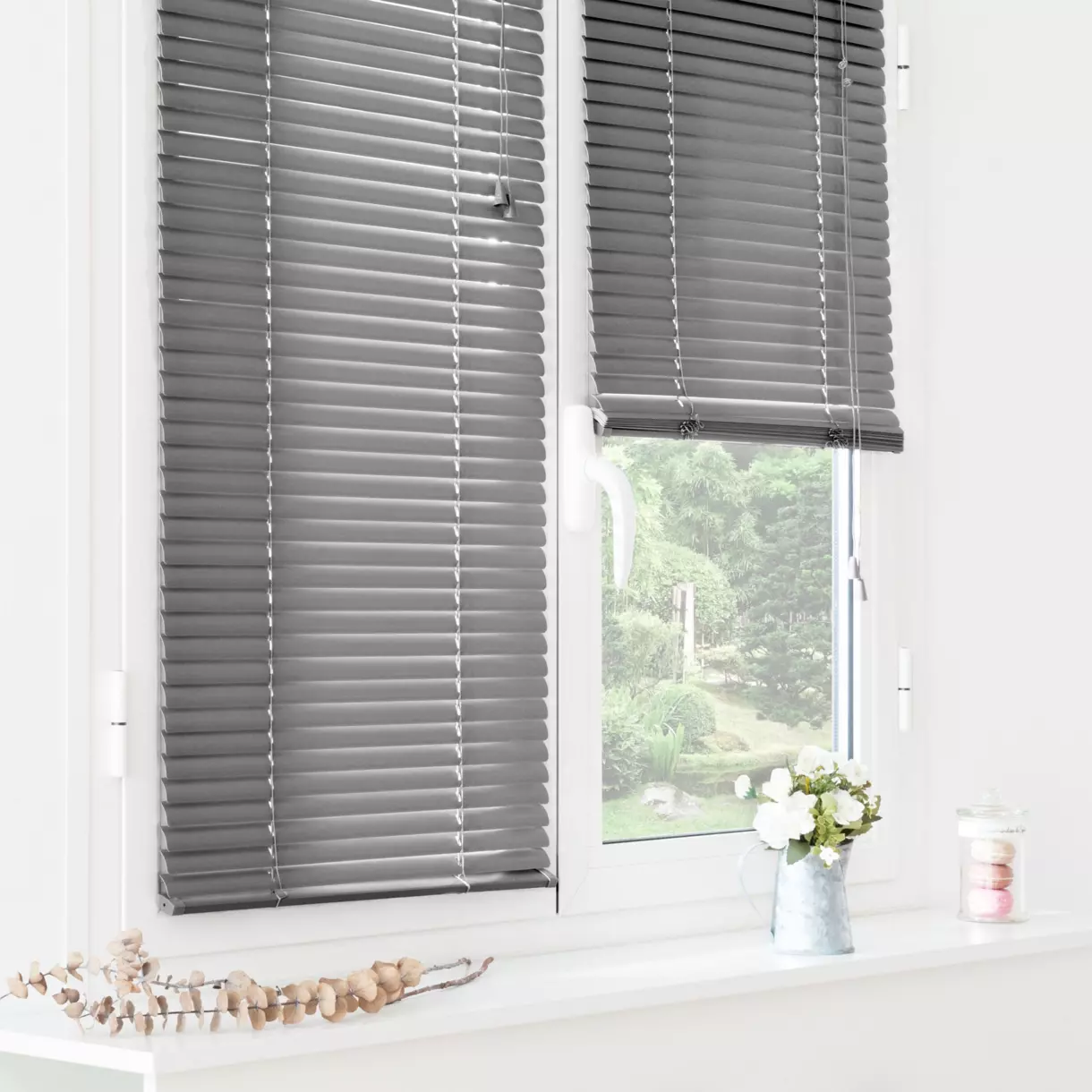 Estor veneciano (40 x 180 cm) PVC Gris antracita 1