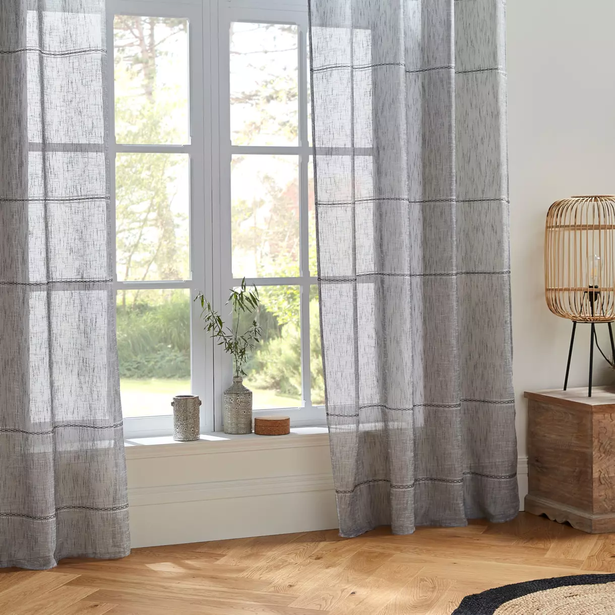 Visillo (140 x 240 cm) Indi Gris 1