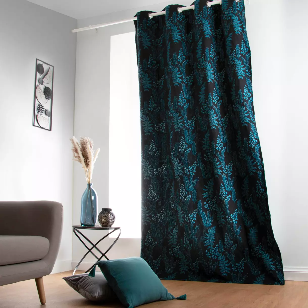 Cortina semi-opaca (140 x 240 cm) Herborium Azul 1