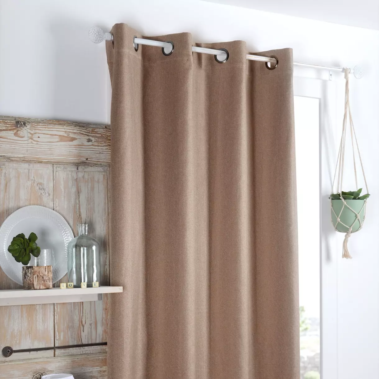 Cortina opaca (140 x 180 cm) Copenhague Beige 1