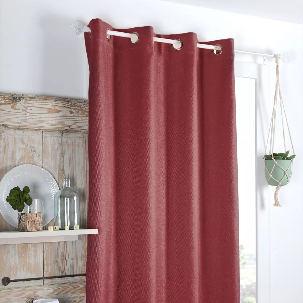 Rideau obscurcissant (140 x 260 cm) Copenhague Bordeaux 1