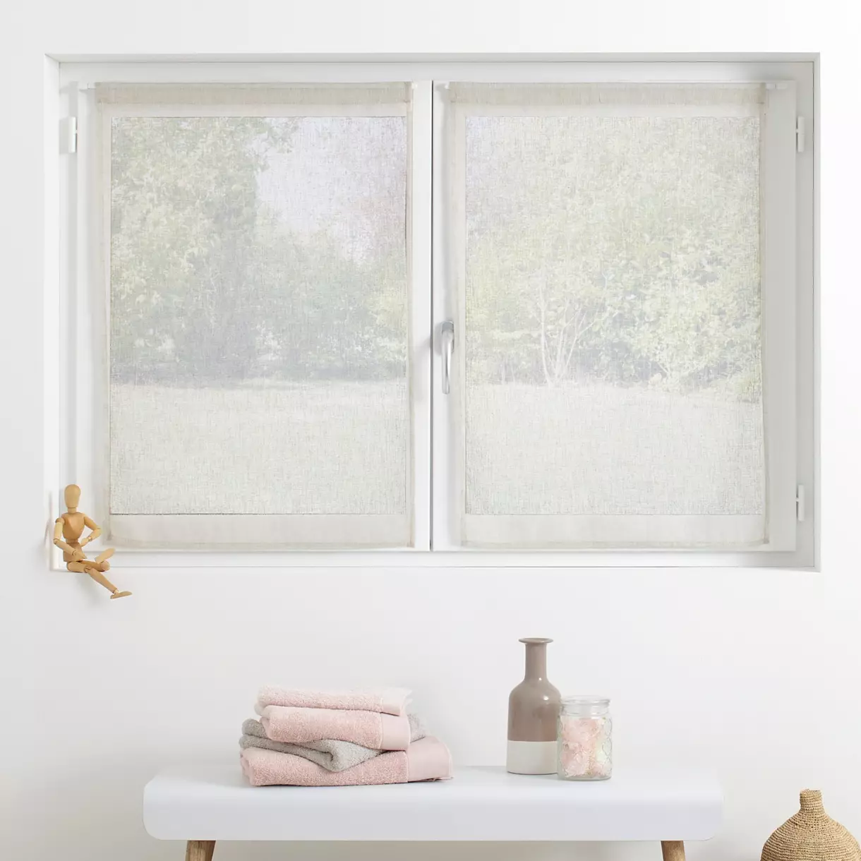 Paire de voilages (60 x 90 cm) Fred Beige 1