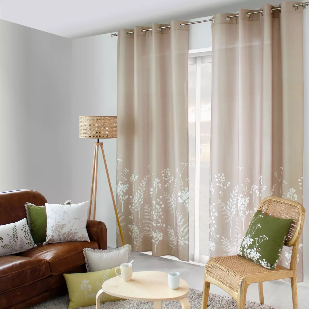 Tenda (135 x 240 cm) Herbier Tortora 1