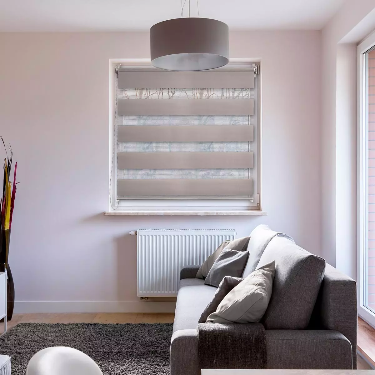 Store enrouleur Jour / Nuit (45 x 180 cm) Taupe 1