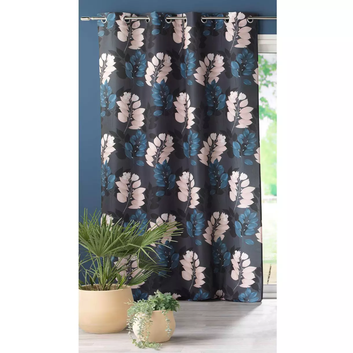 Rideau (140 x 260 cm) Belline Bleu 1