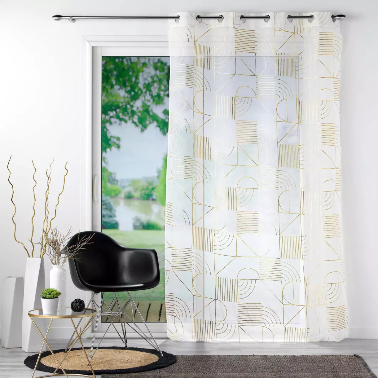 Visillo (140 x 280 cm) Lineor Blanco 1