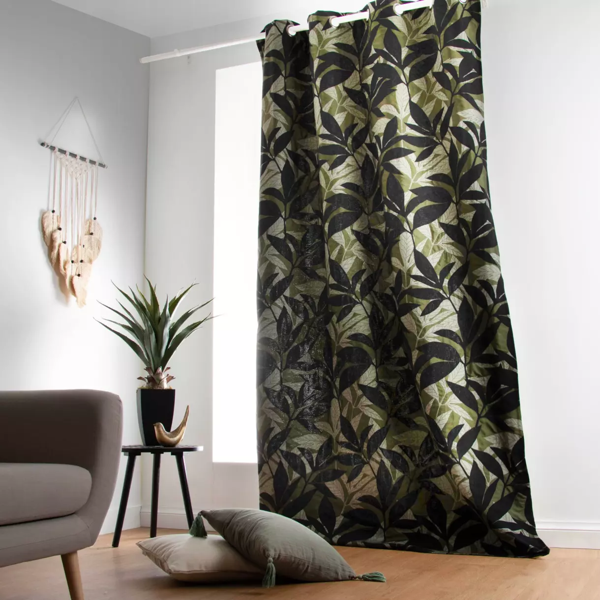 Cortina semi-opaca (140 x 240 cm) Korba Verde 1