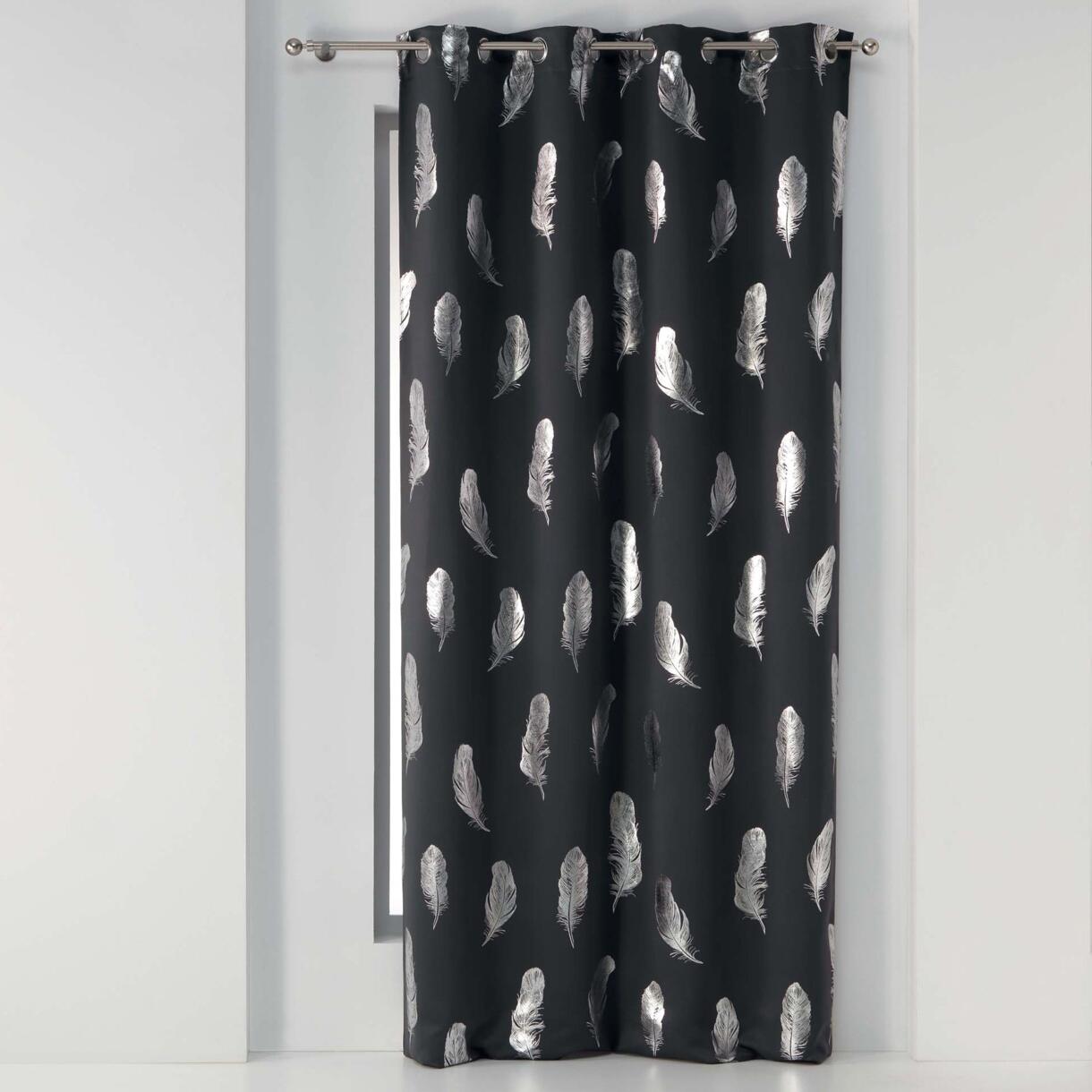 Rideau occultant (135 x 240 cm) Swany Gris anthracite 1