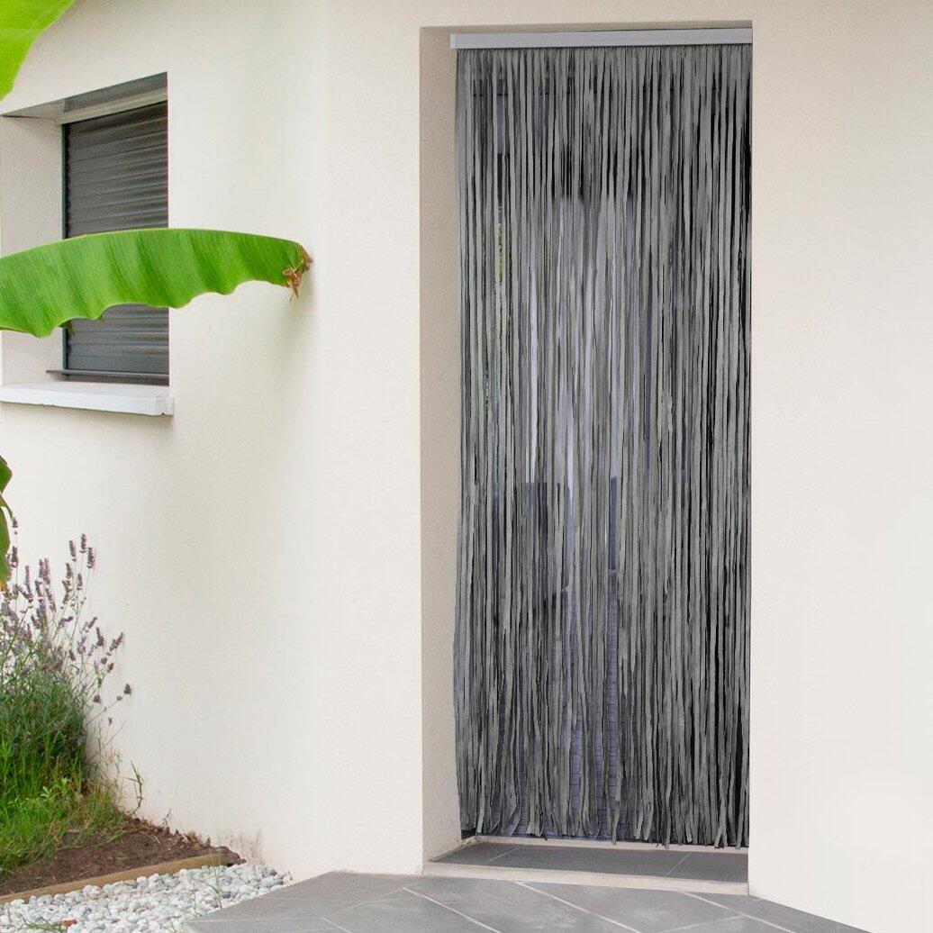 Rideau de porte (90 x 200 cm) Lanna Vert de gris 1