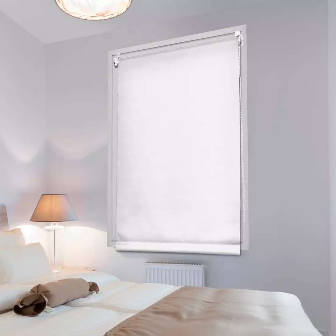 Store enrouleur occultant (75 x 180 cm) Uni Blanc 1