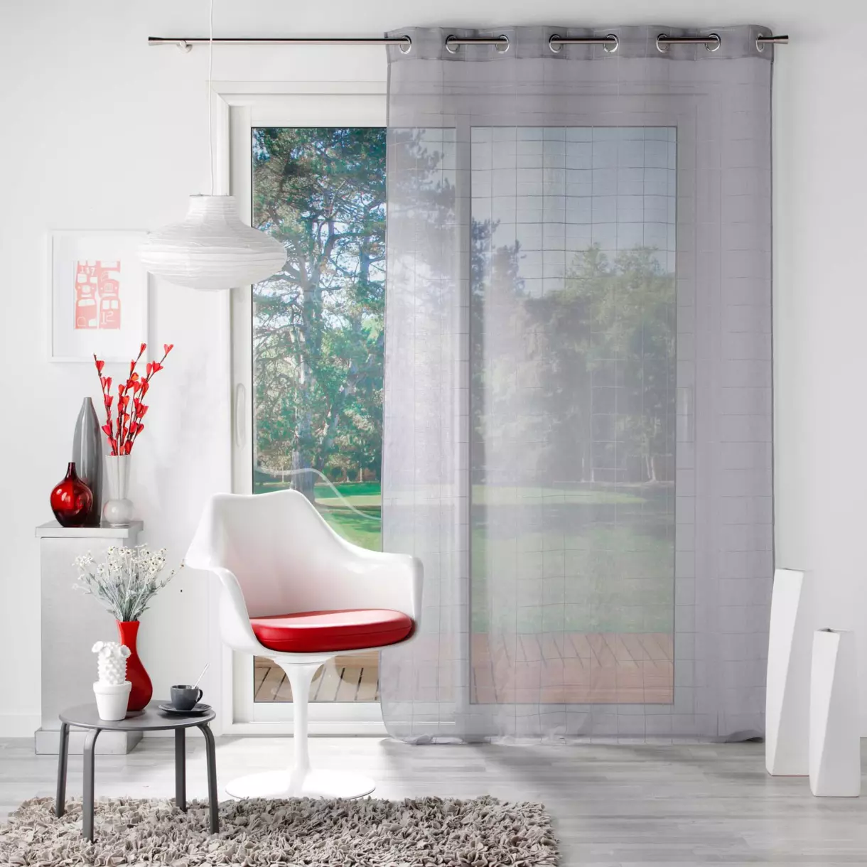 Visillo (140 x 240 cm) Eulalie Gris 1