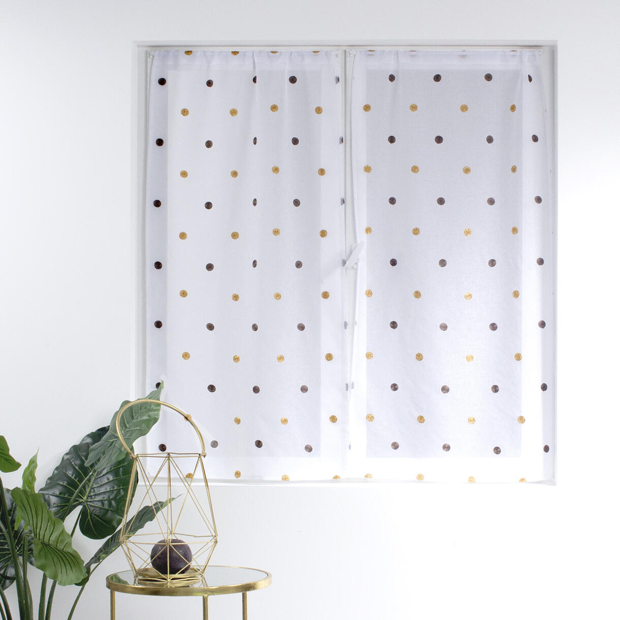 Coppia di tende trasparenti (60 x 160 cm) Smarties Marrone visone 1