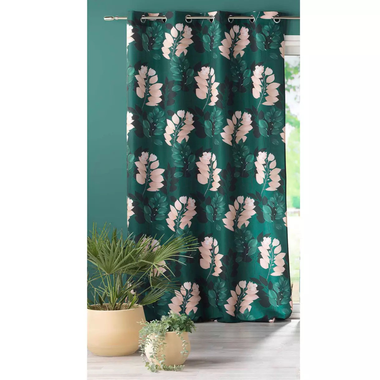 Rideau (140 x 280 cm) Belline Vert émeraude 1
