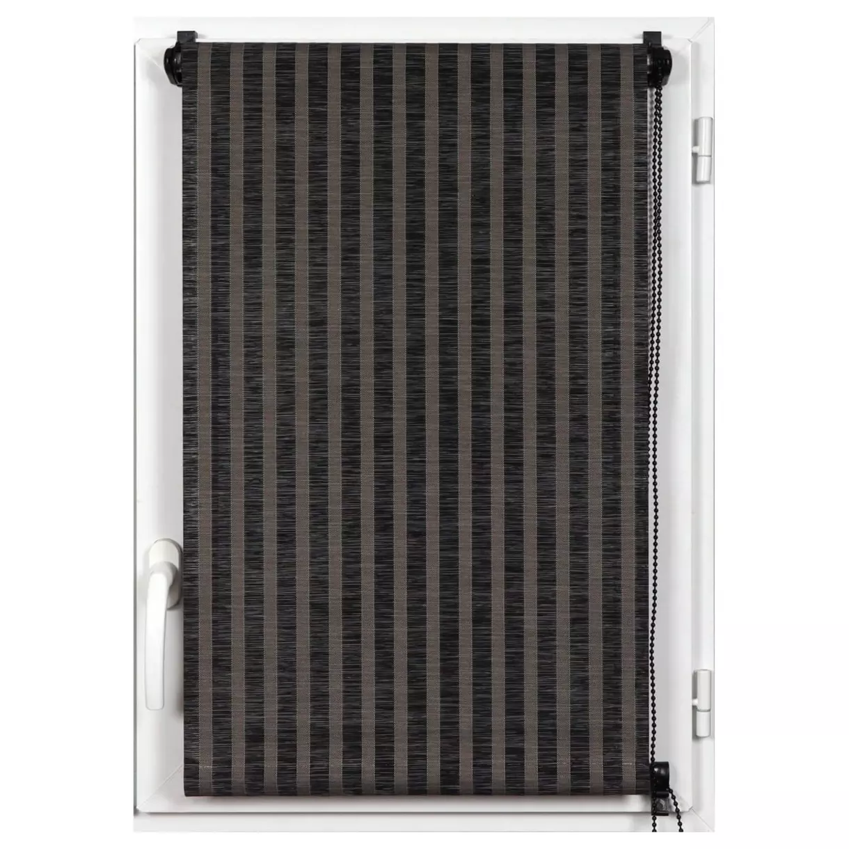 Estor enrollable semi opaco (75 x 180 cm) Rayures Negro 1