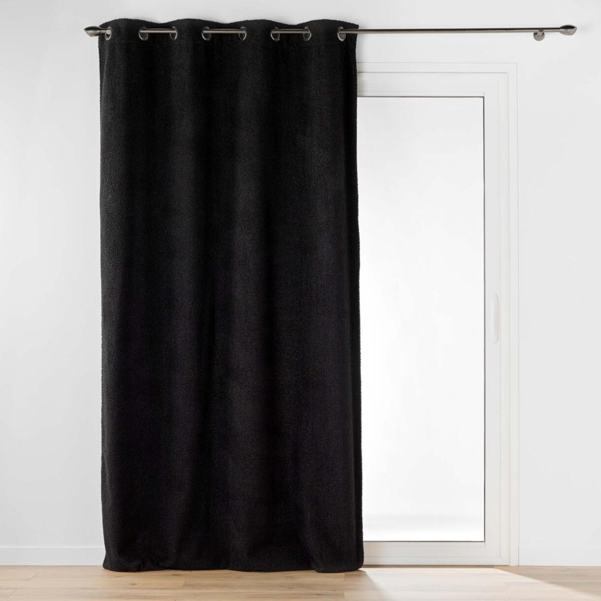 Cortina con rizos (140 x 240 cm) Woly Negro