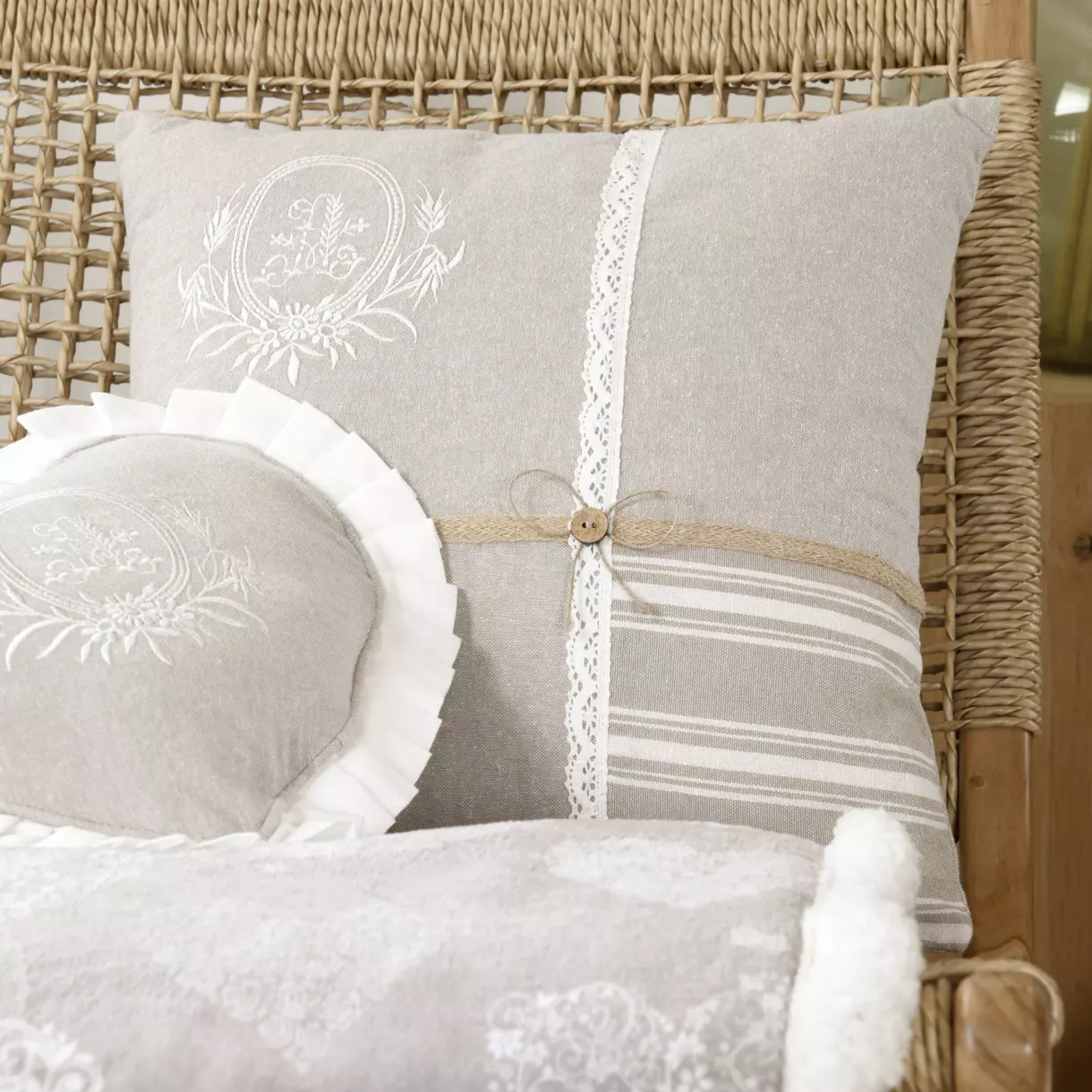 Sierkussen (40 cm) Adelaïde Beige 1