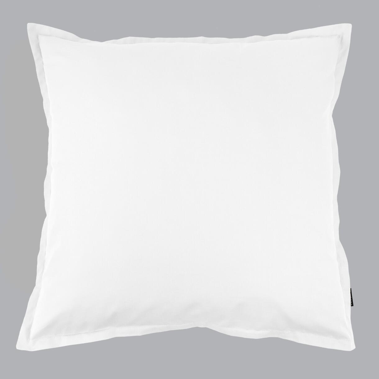 Funda de almohada cuadrada de percal de algodón (65 cm) Cali Blanco 1