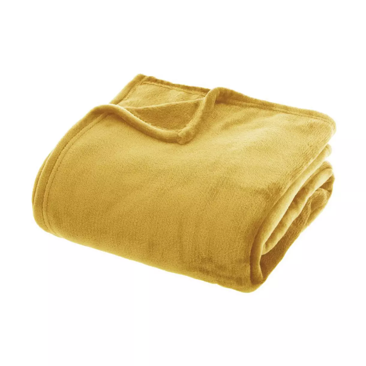 Manta suave (230 cm) Ternura flanel Amarillo ocre 1