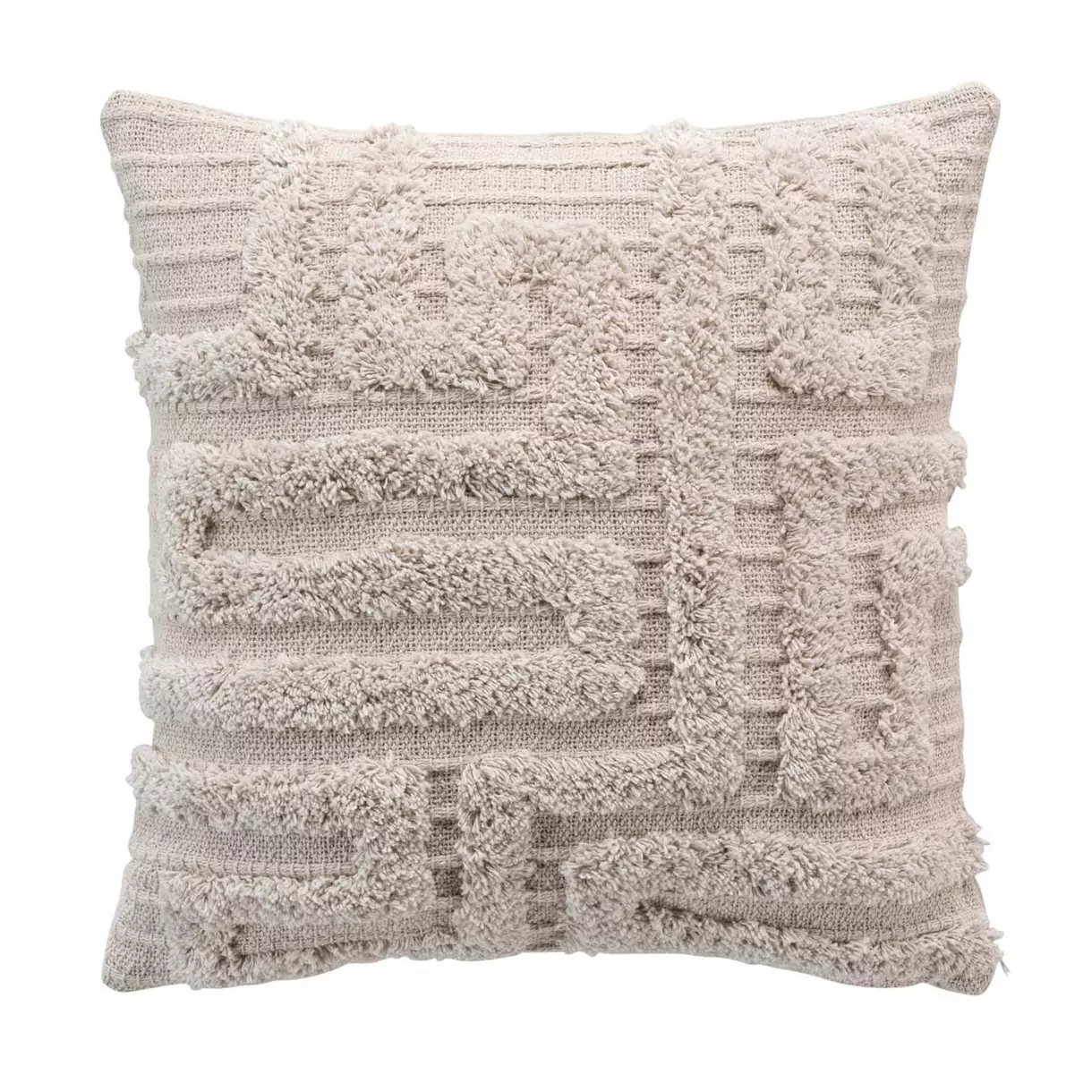 Housse de coussin carrée coton (40 cm) Alixia Beige