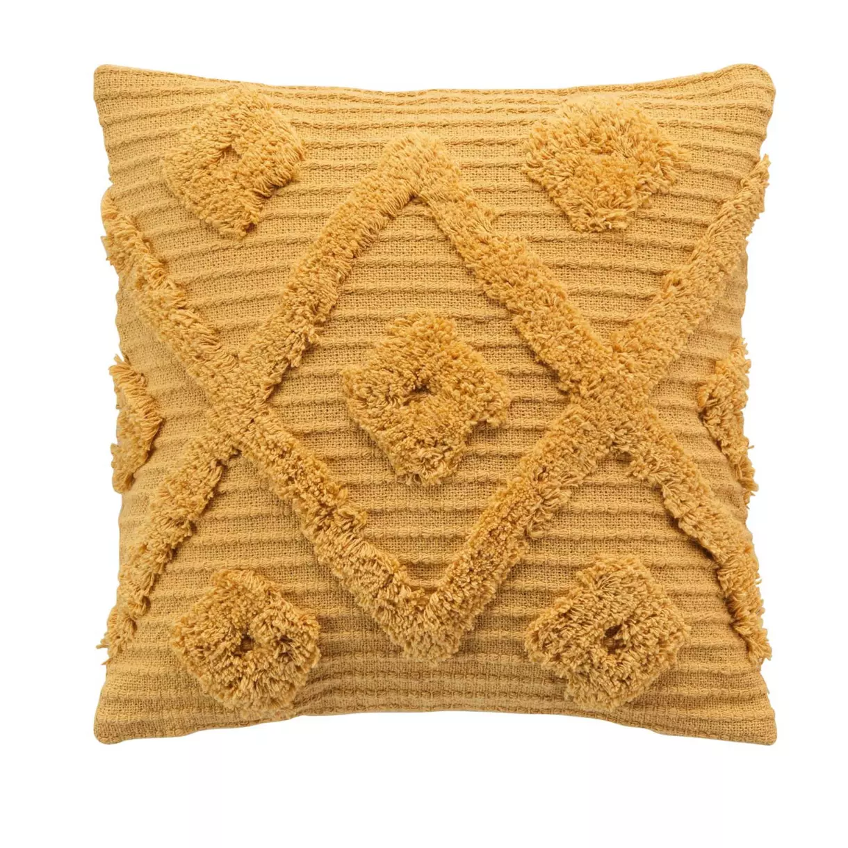 Housse de coussin carrée coton (40 cm) Zelie Camel