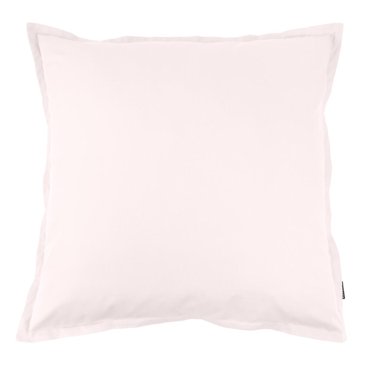 Funda de almohada cuadrada de percal de algodón (65 cm) Cali Rosa pálido 1