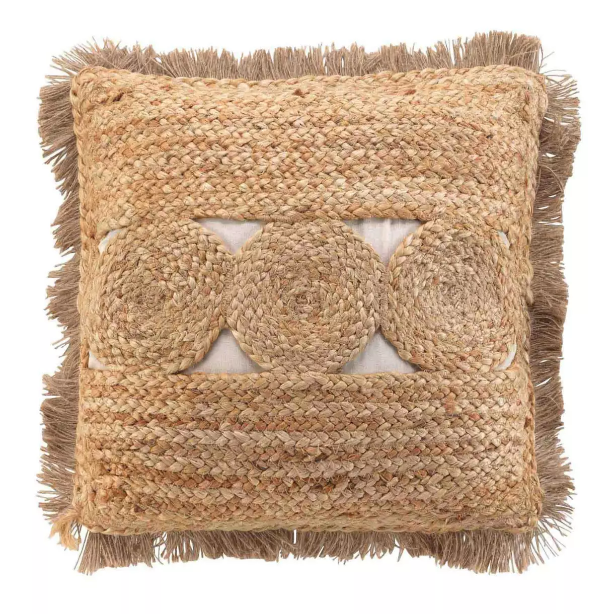 Coussin carré jute (45 cm) Dimelo Beige 1