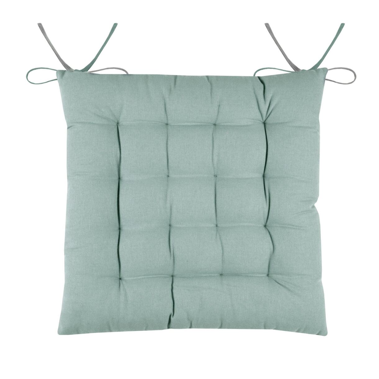 Coussin de chaise carré Duo Vert jade