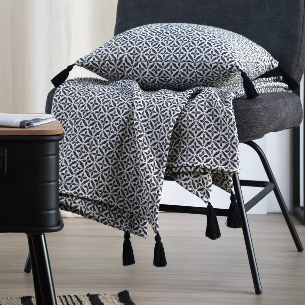 Plaid canapé (150 cm) Princeton Gris ardoise