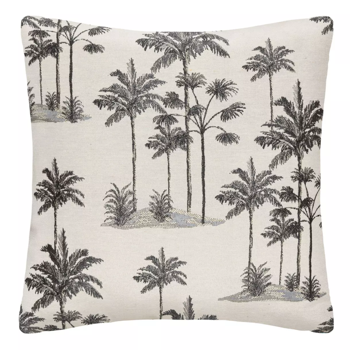 Housse de coussin carrée (40 cm) Palmir Noire 1