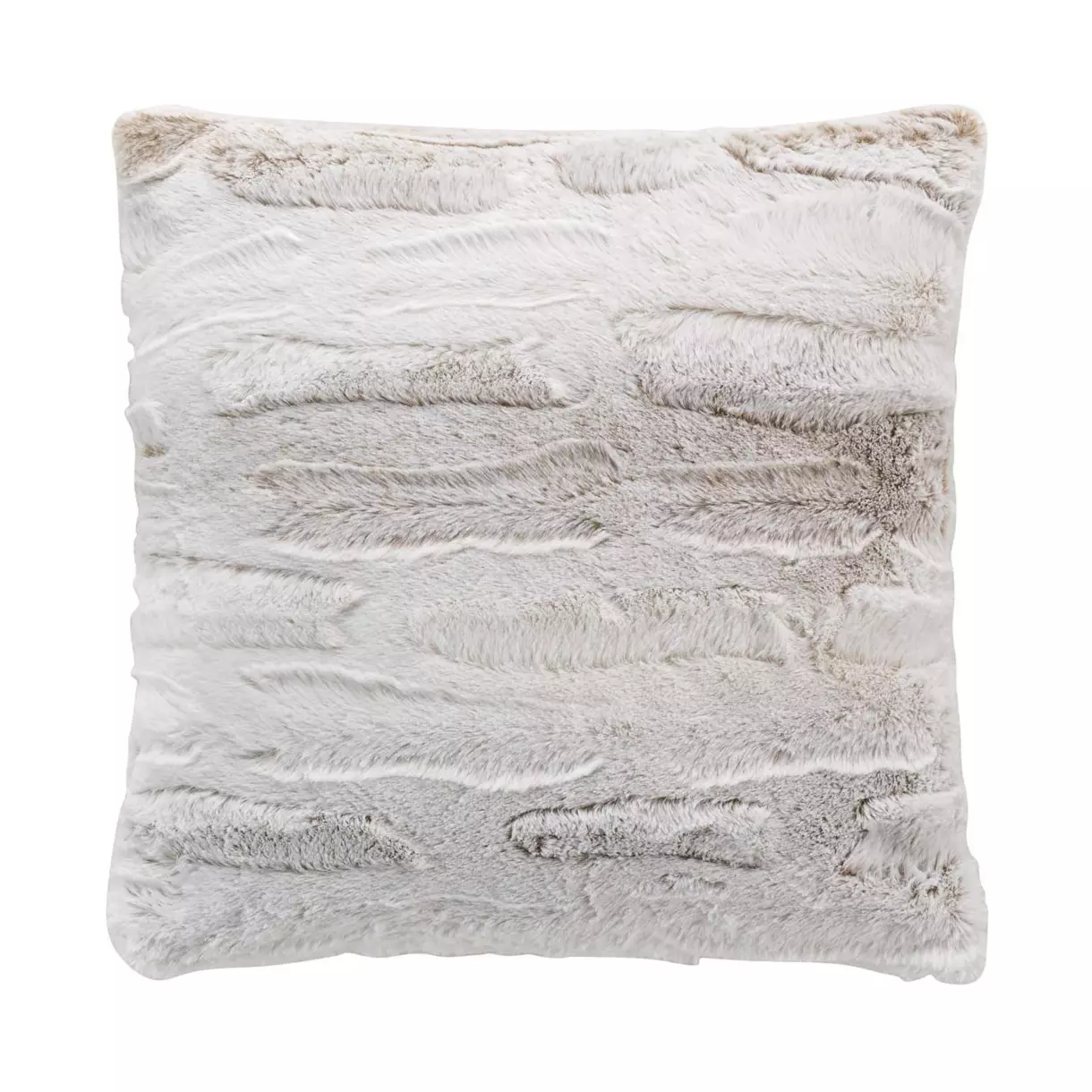 Housse de coussin carrée fausse fourrure (40 cm) Lynx Beige