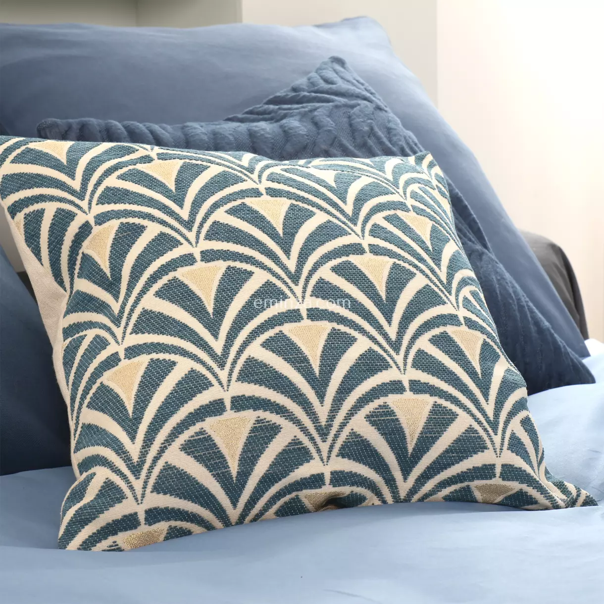 Housse de coussin carrée (40 cm) Dory Bleue 1