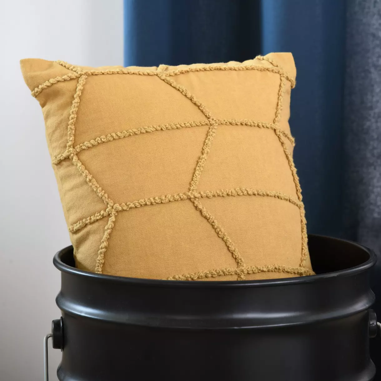 Coussin rectangulaire (50 cm) Houston Jaune moutarde 1