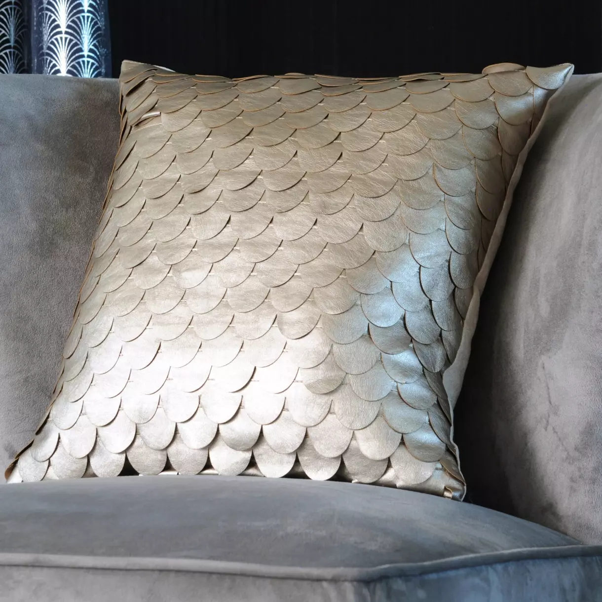 Coussin carré (40 cm) Gasbychic Or 1