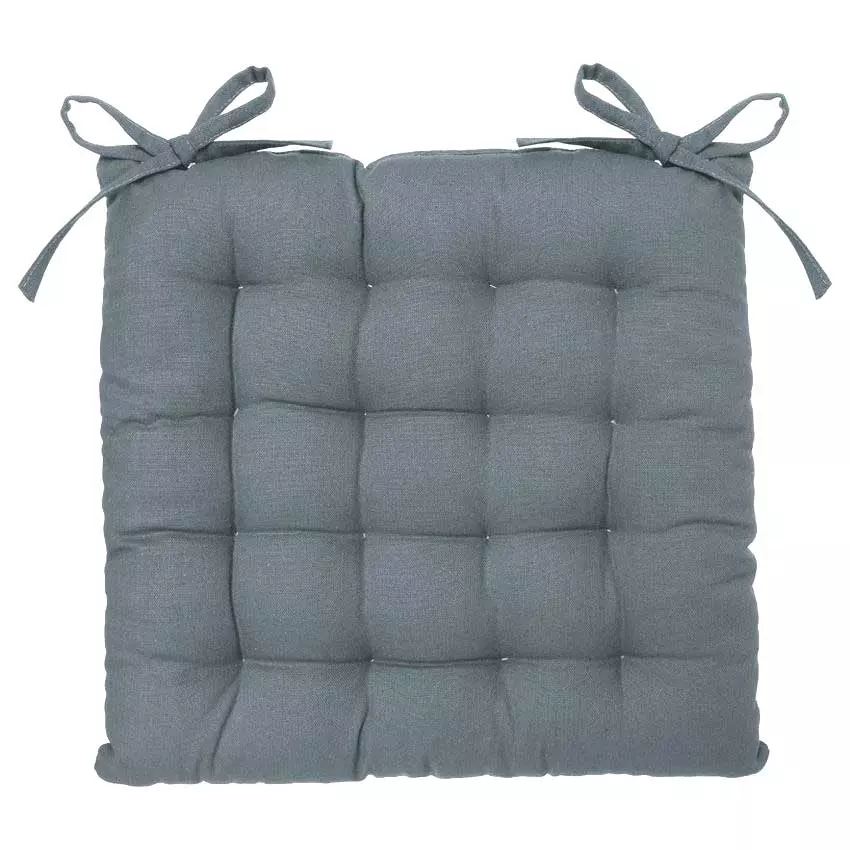 Coussin de chaise carré Datara Bleu orage 1