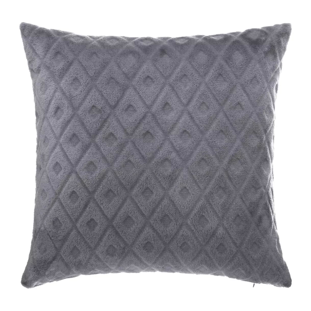 Coussin carré (40 cm) 3D Losange Gris foncé 1