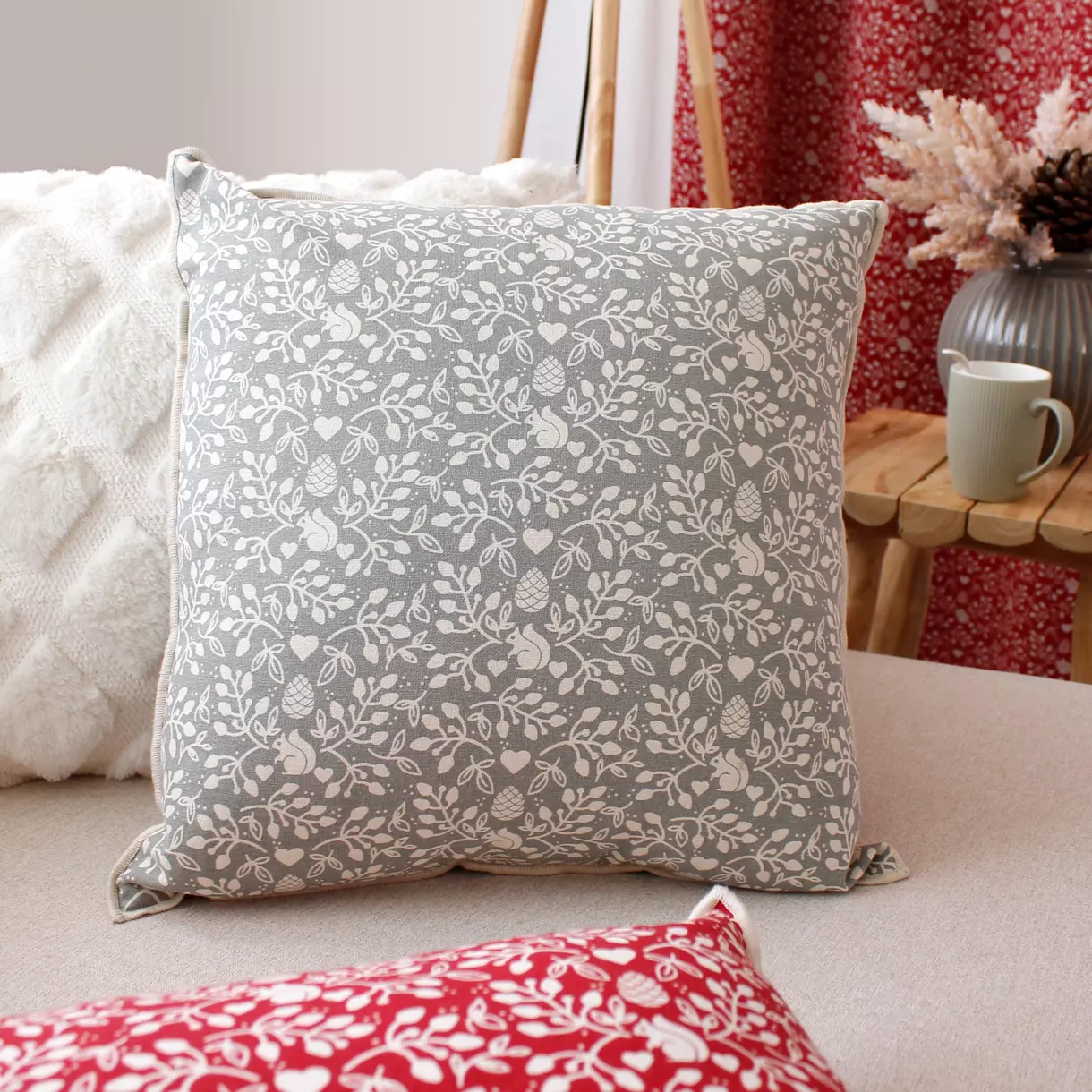 Cojín (40 cm) Karellis Gris 1