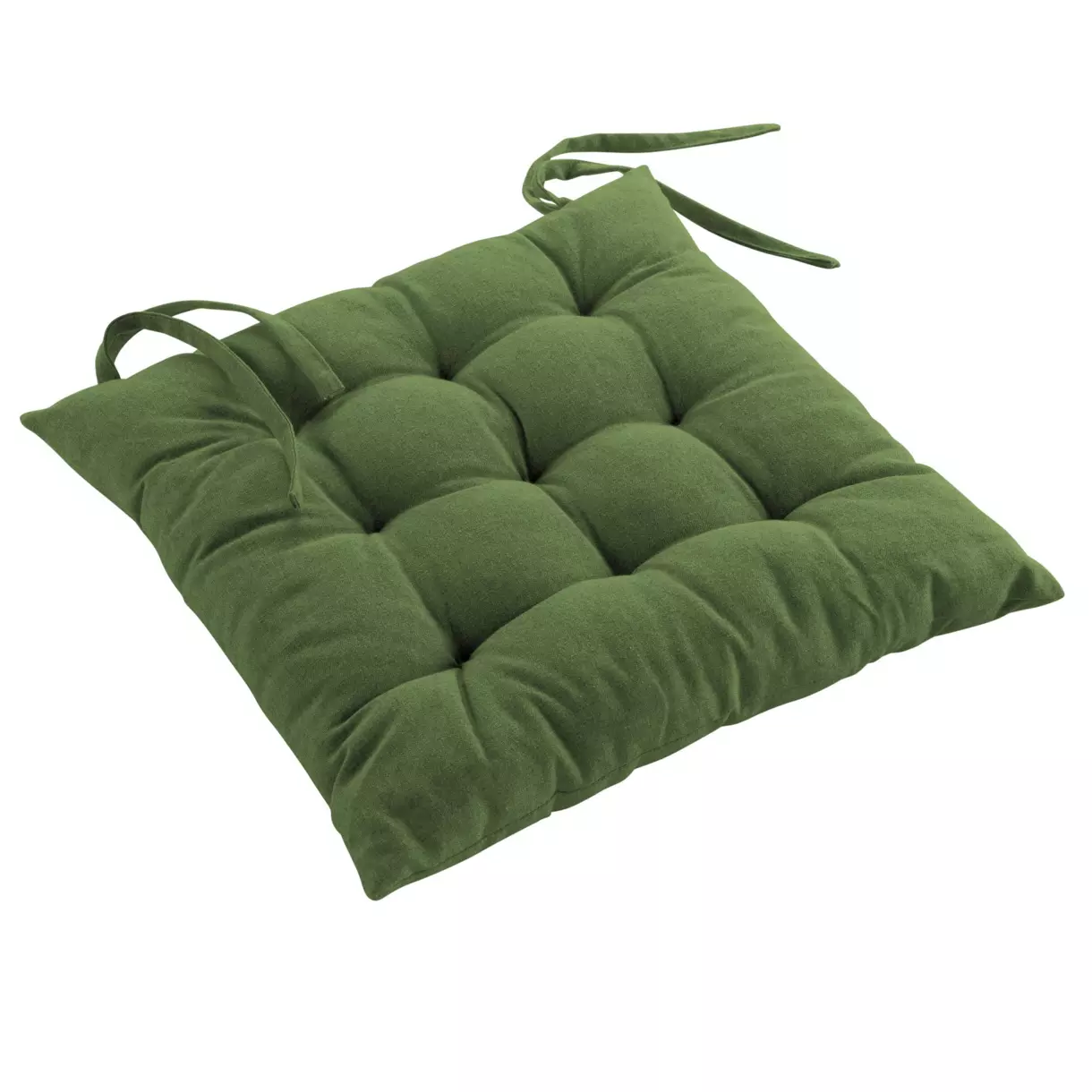 Coussin de chaise coton recyclé Mistral Vert 1