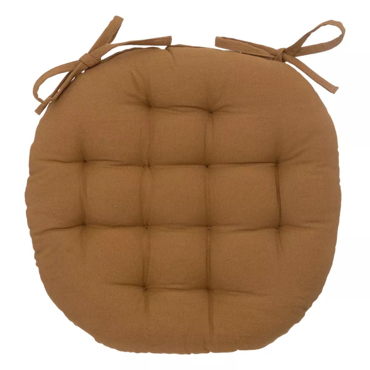 Coussin de chaise rond Anjali Marron camel