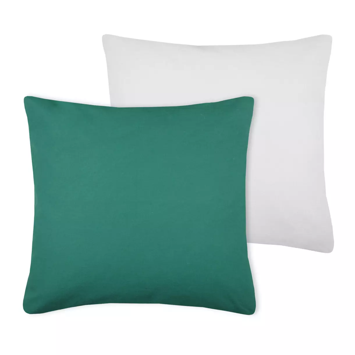 Coussin carré (50 cm) Duo Vert émeraude 1