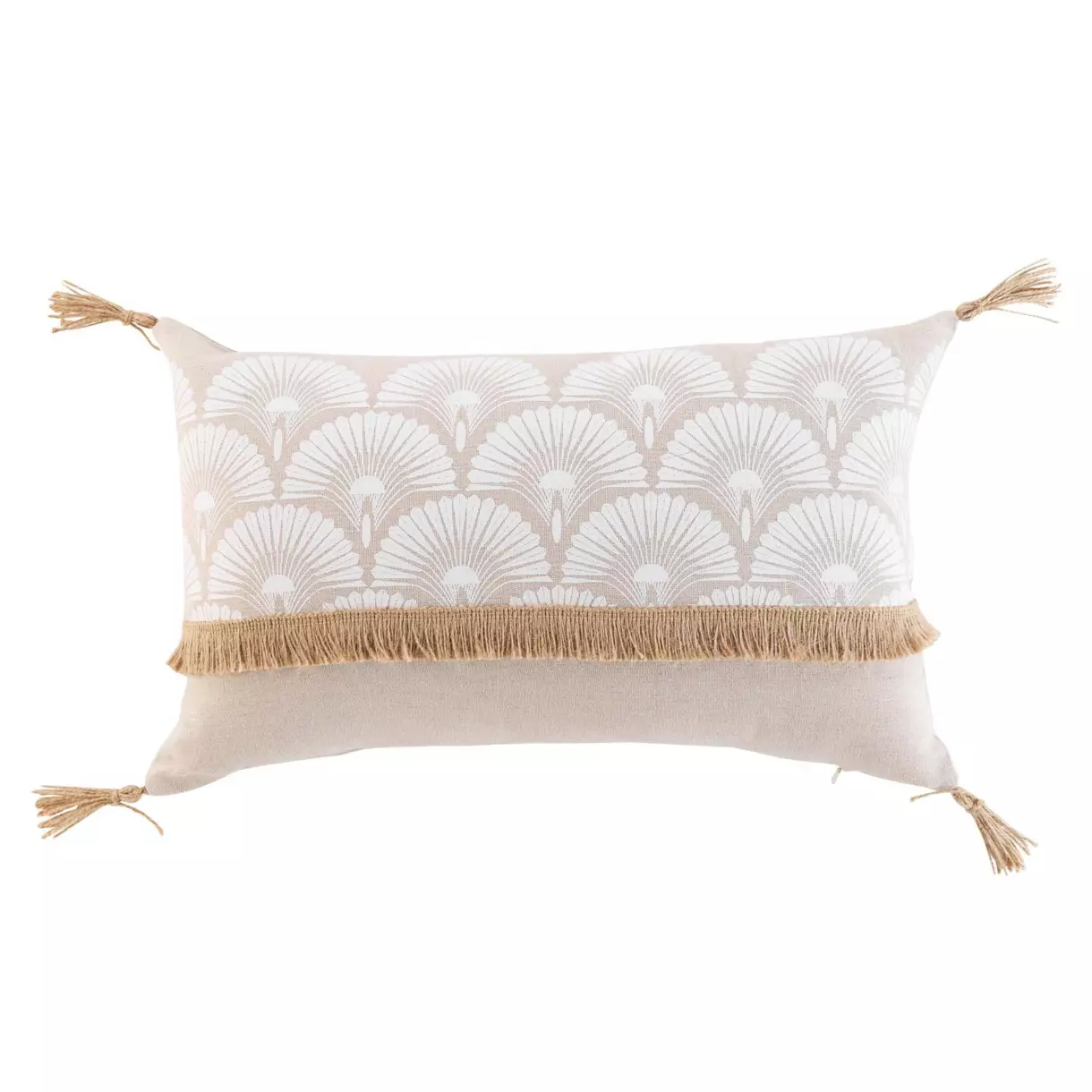 Coussin rectangulaire (50 cm) Bahina Blanc 1