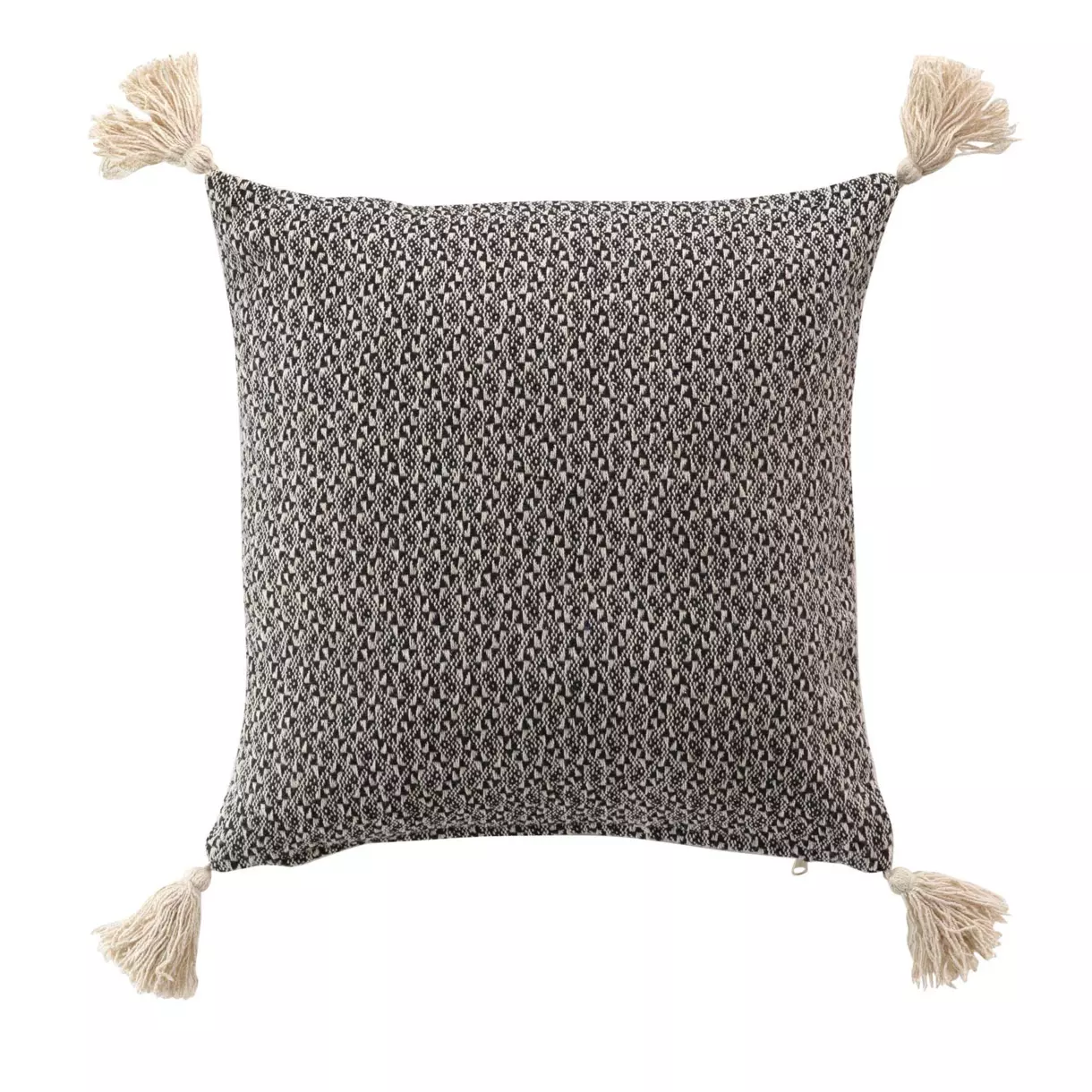 Coussin carré coton (40 cm) Junon Noir