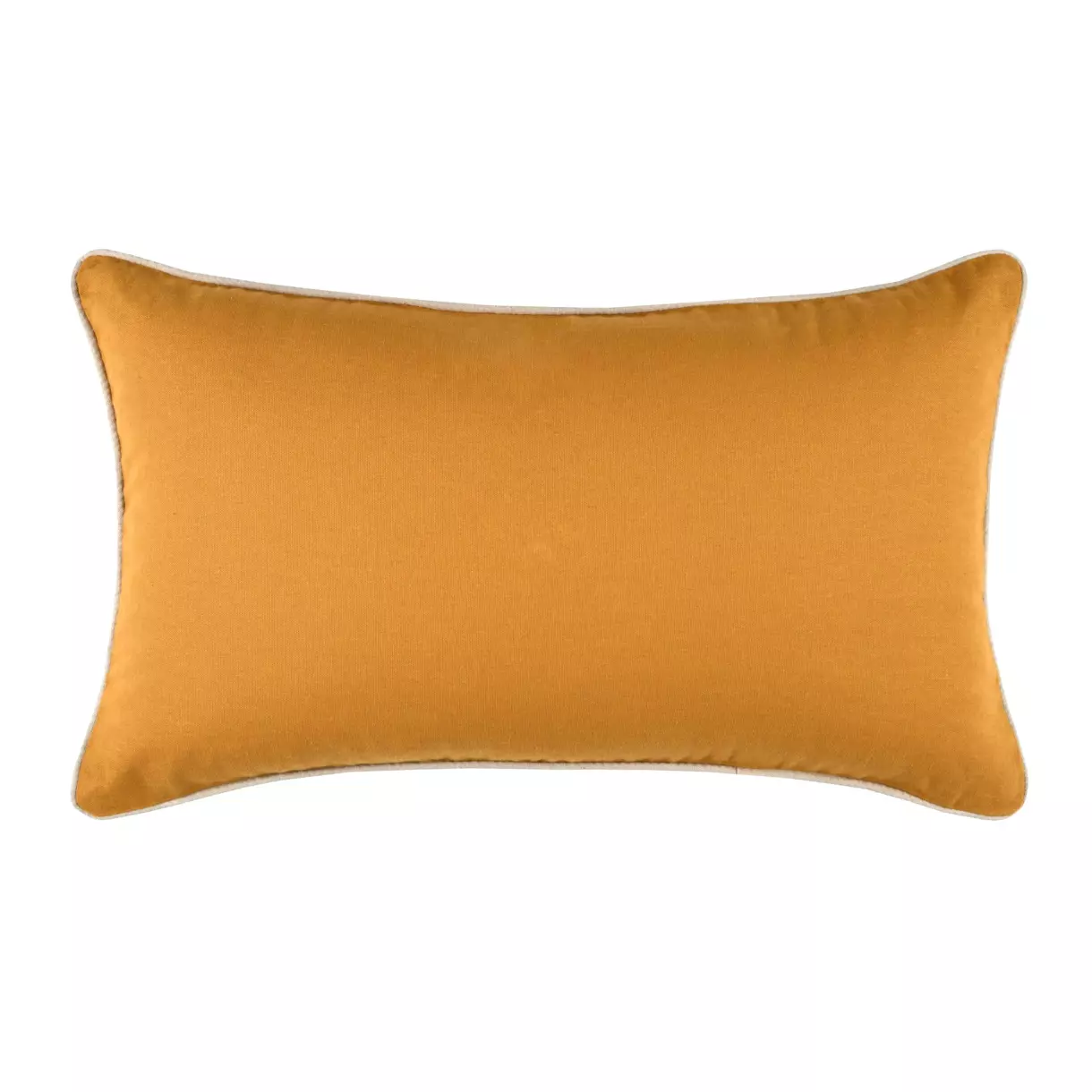 Coussin rectangulaire (50 cm) Duo jaune safran 1