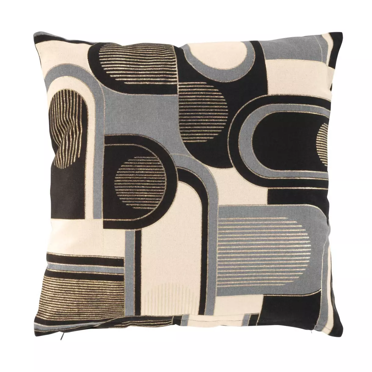 Housse de coussin carrée (40 cm) Stacy Noire 1