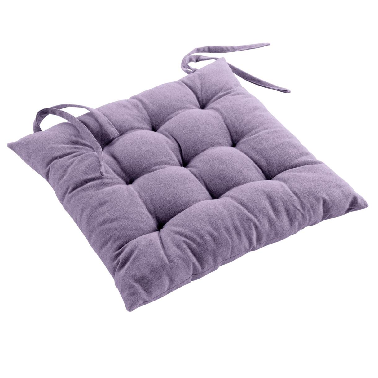 Coussin de chaise coton recyclé Mistral Violet lilas 1