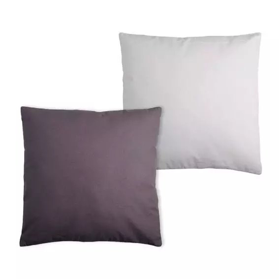 Coussin carré (50 cm) Duo Gris et gris perle 1