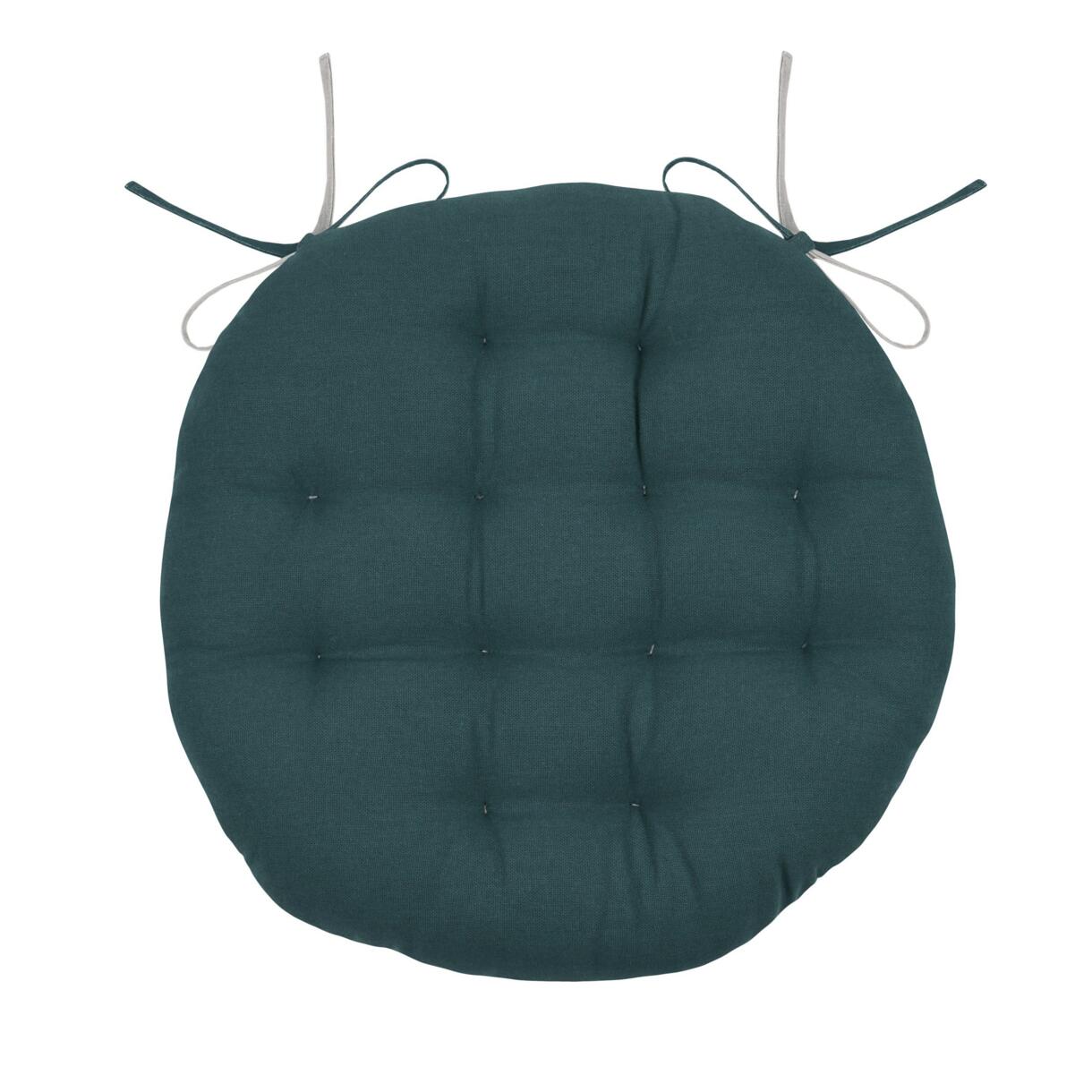 Cuscino per sedia rotondo Duo Blu verde