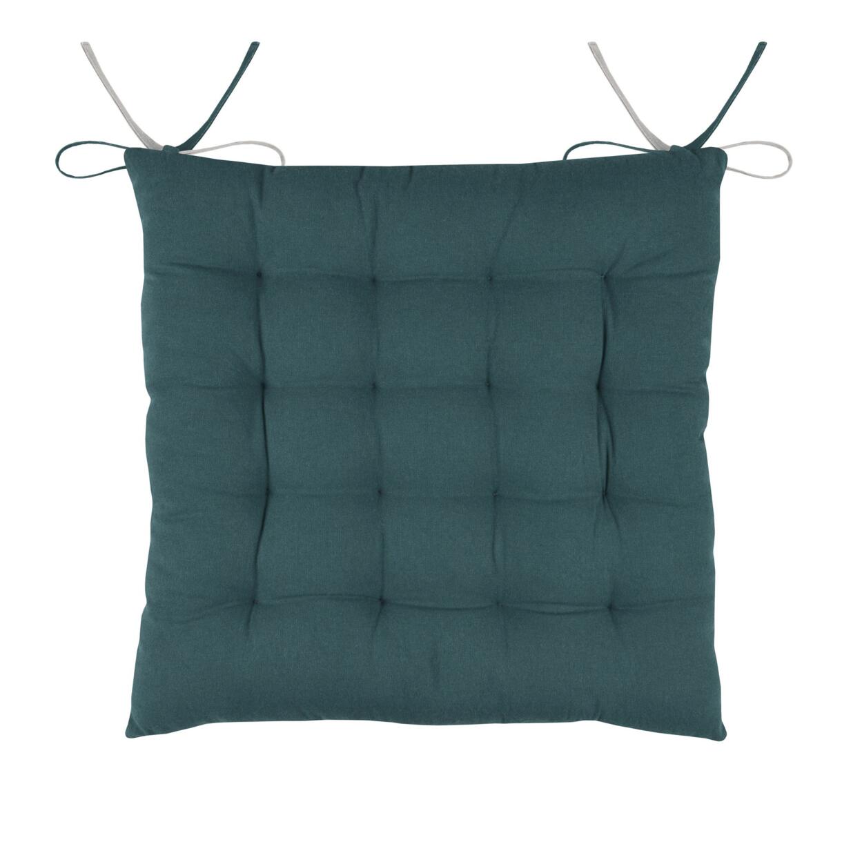 Coussin de chaise carré Duo Bleu vert