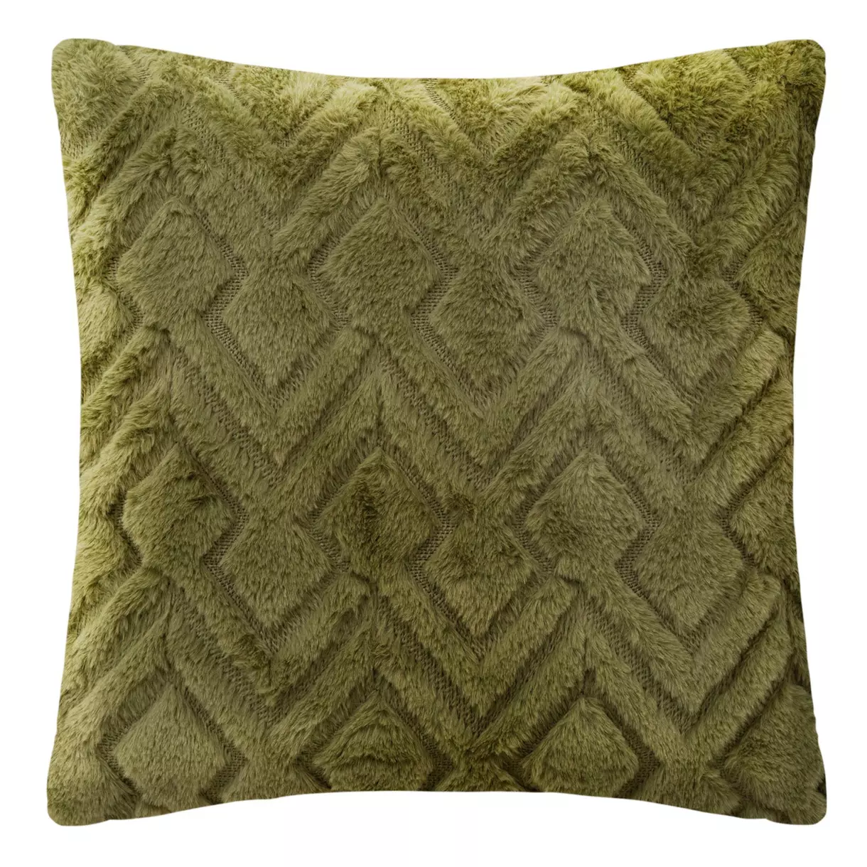 Coussin carré (45 cm) Mara Vert kaki 1